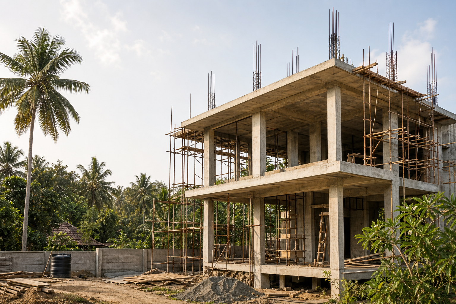 Concrete construction frame managed by D ARCH Developers